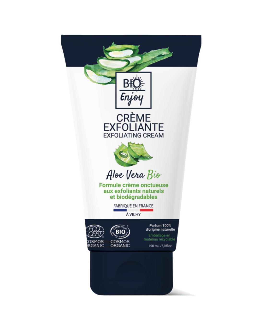 Crème exfoliante corps Aloe vera Bio Cosmos Organic - BIO Enjoy 150mL