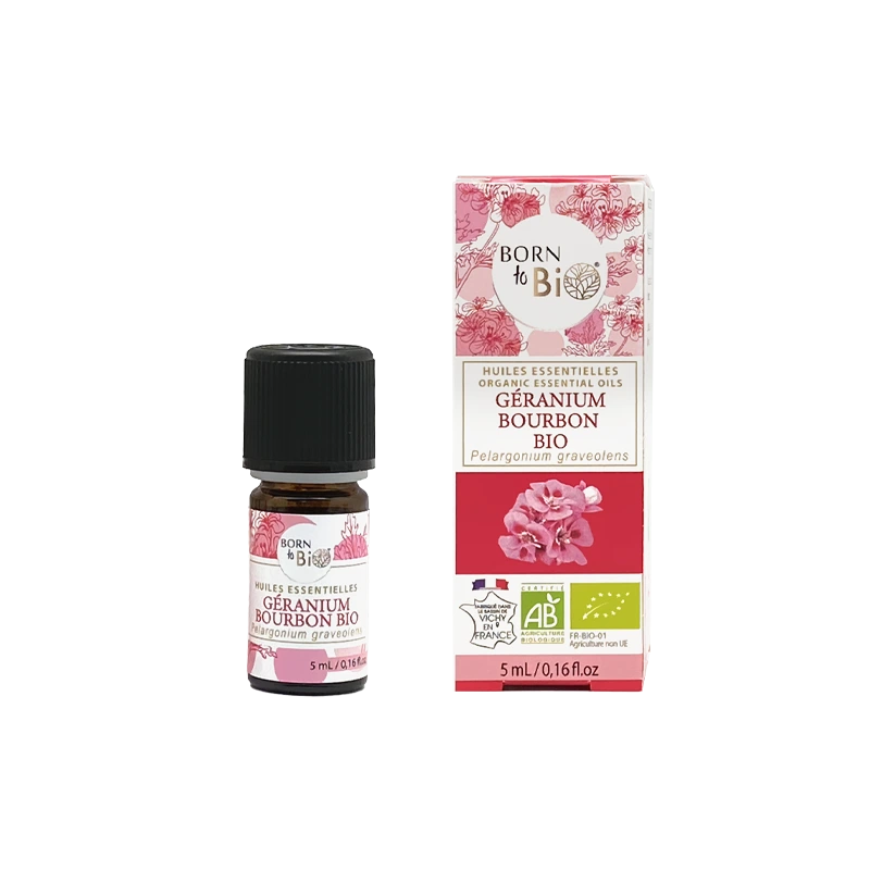 Huile essentielle Géranium Bourbon Certifiée Bio