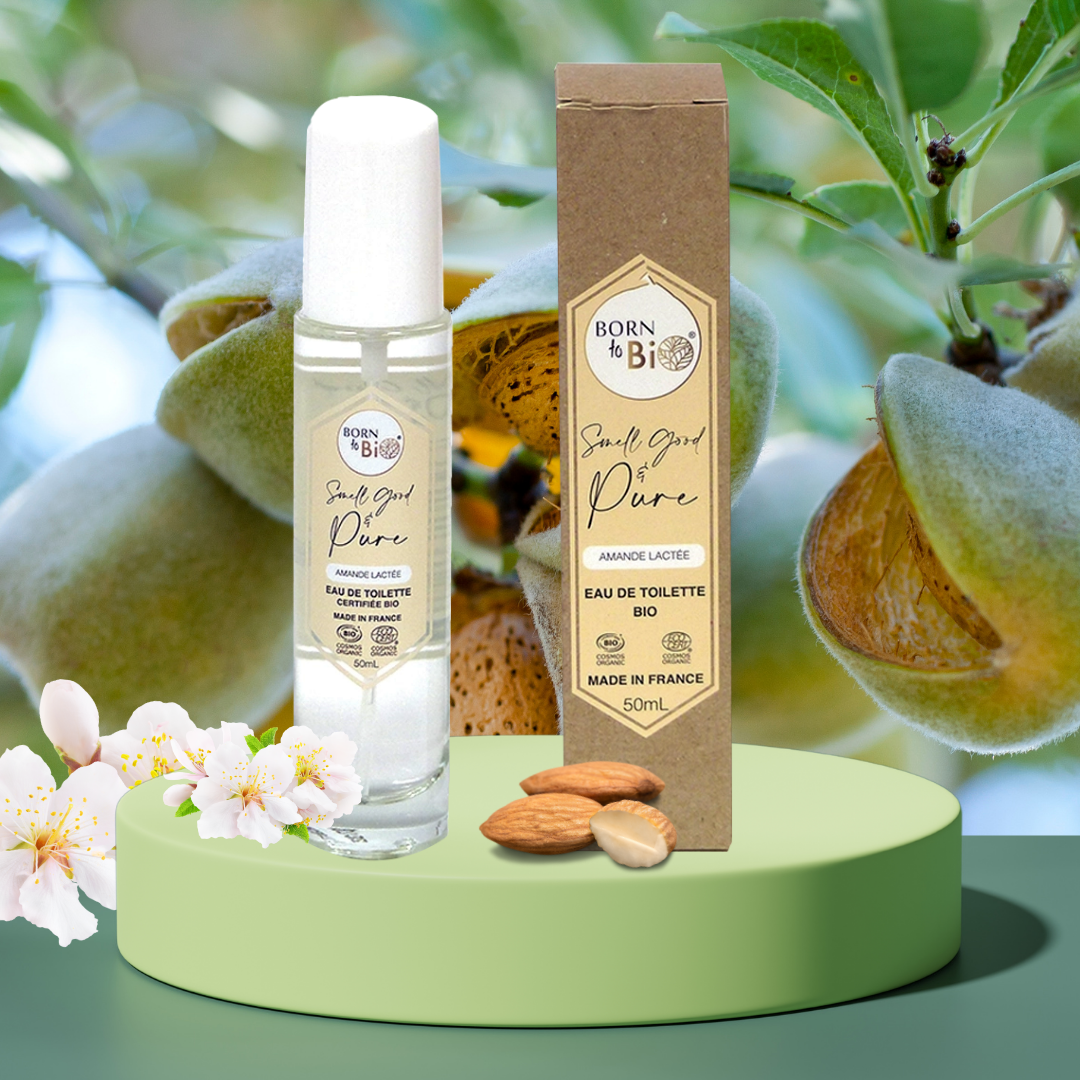 Plongez dans la tendresse de notre eau de toilette à l'amande lactée, certifiée bio, qui marie délicatesse et naturalité. Un parfum apaisant, idéal pour une touche de douceur au quotidien.