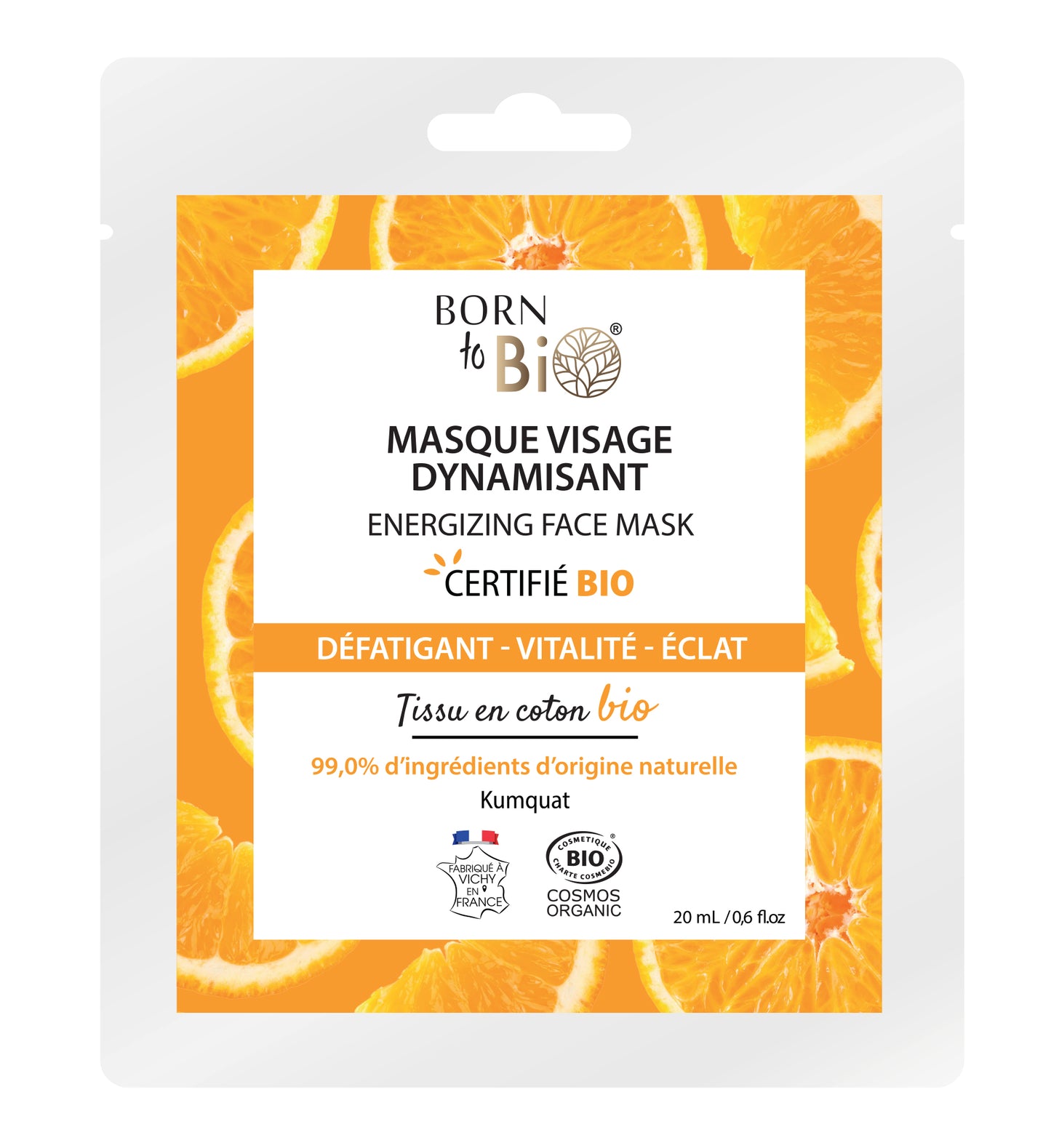 Energizing Cotton Face Mask - Certified Organic