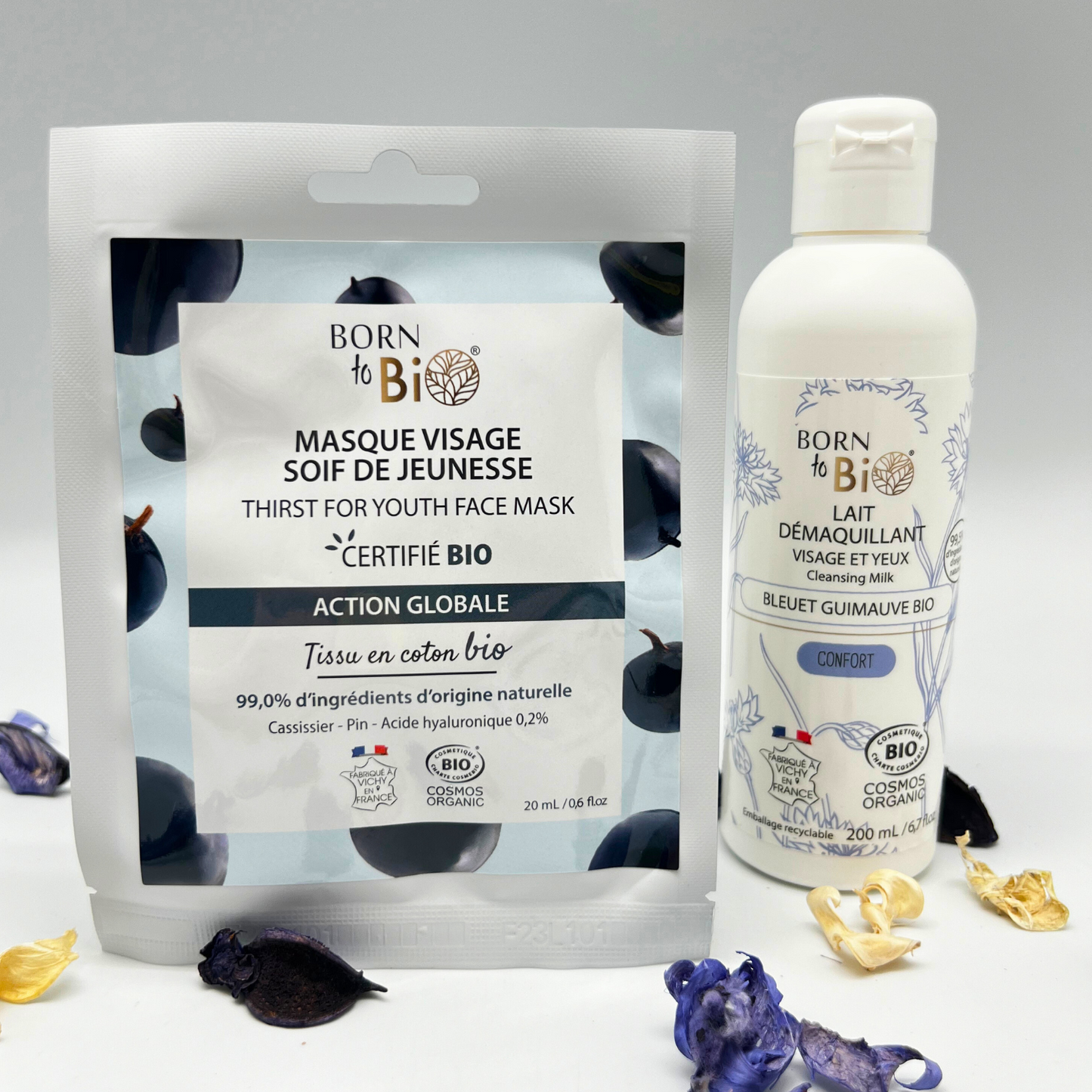 Masque visage Soif de Jeunesse en coton - Certifié Bio