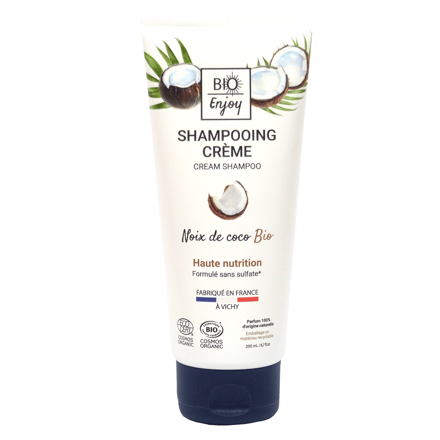 Shampooing crème Noix de coco Bio Cosmos Organic - BIO Enjoy 200mL