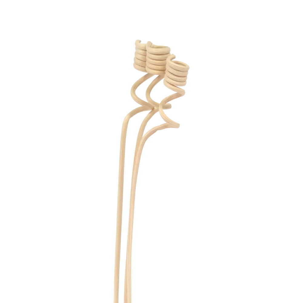 SET X 3 BATONNETS MINI SPIRALES DIFFUSEUR EN ROTIN 24 CM