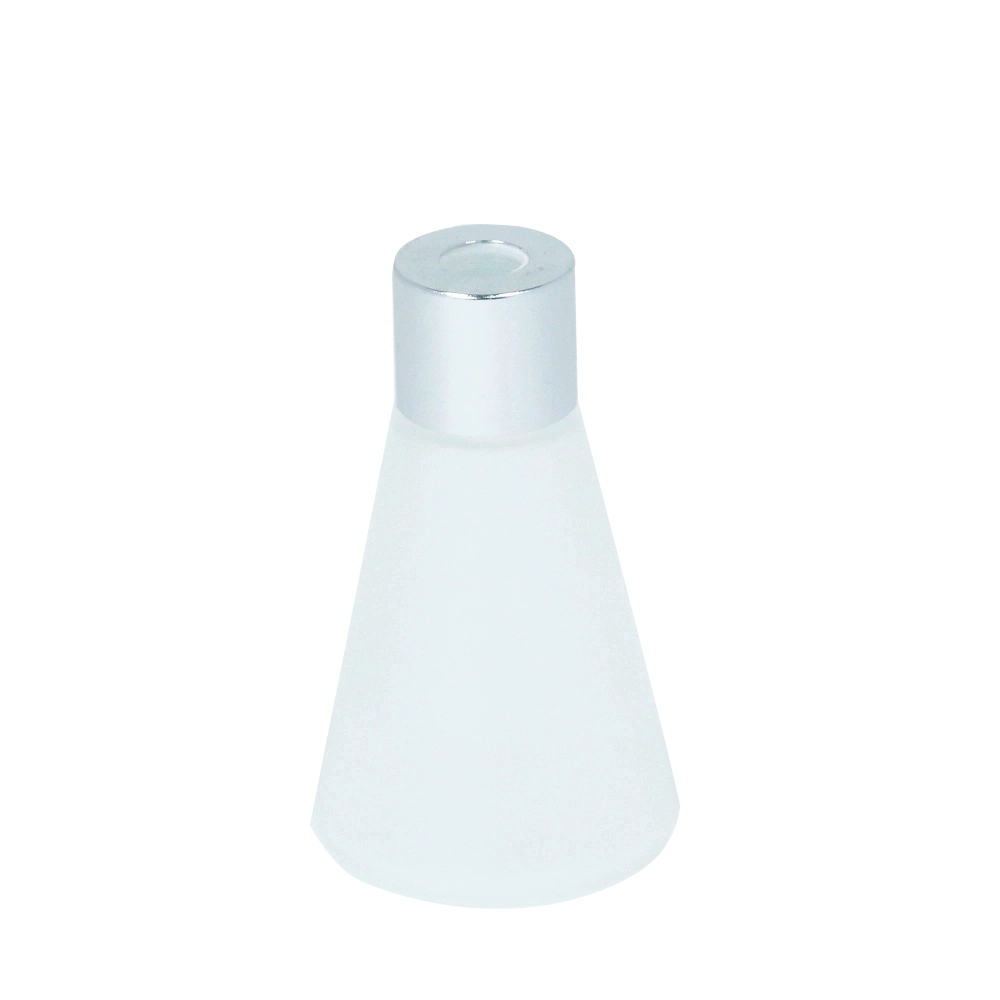 Frosted glass bottle Gold-silver cap