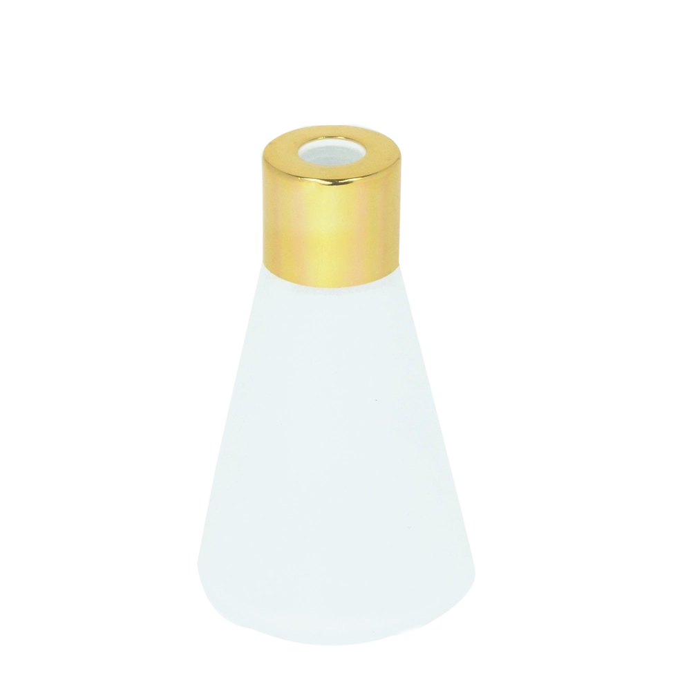 Frosted glass bottle Gold-silver cap