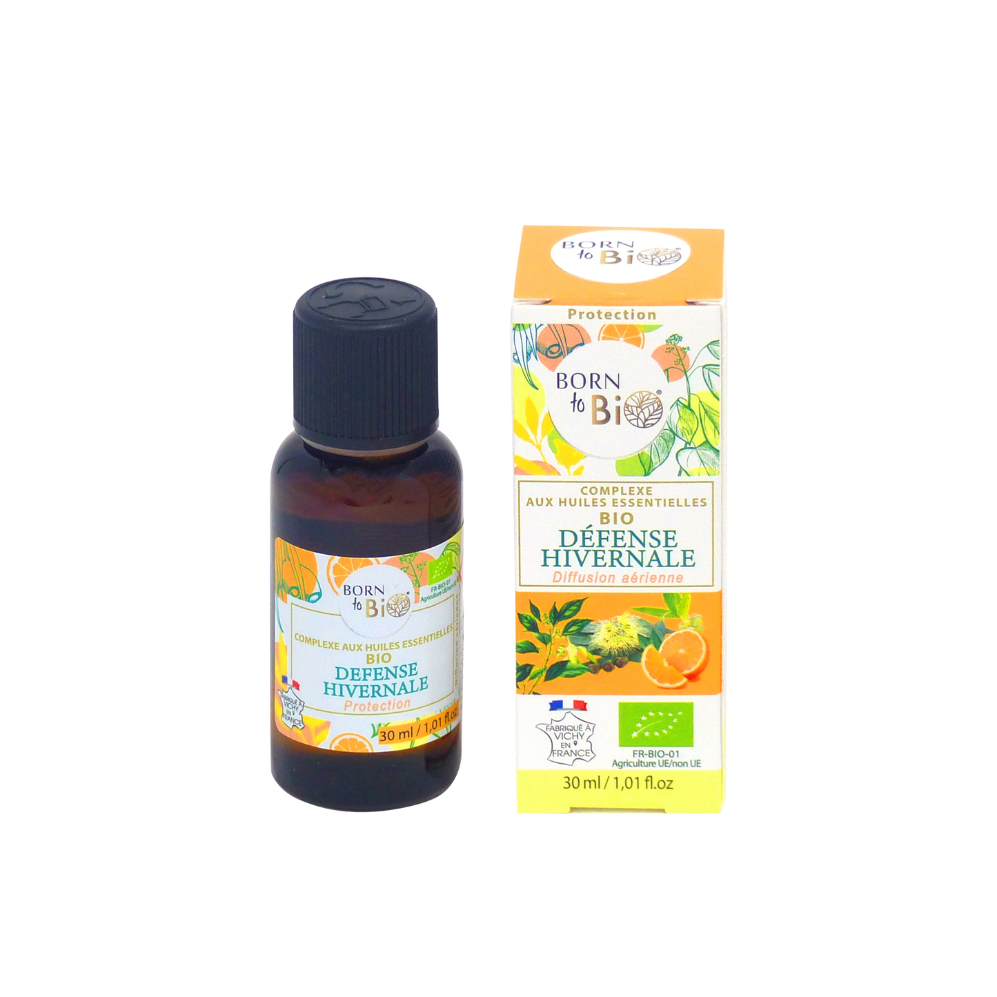 Ce complexe d’huiles essentielles bio diffuse une barrière protectrice naturelle, parfait pour les mois d’hiver et un environnement sain.