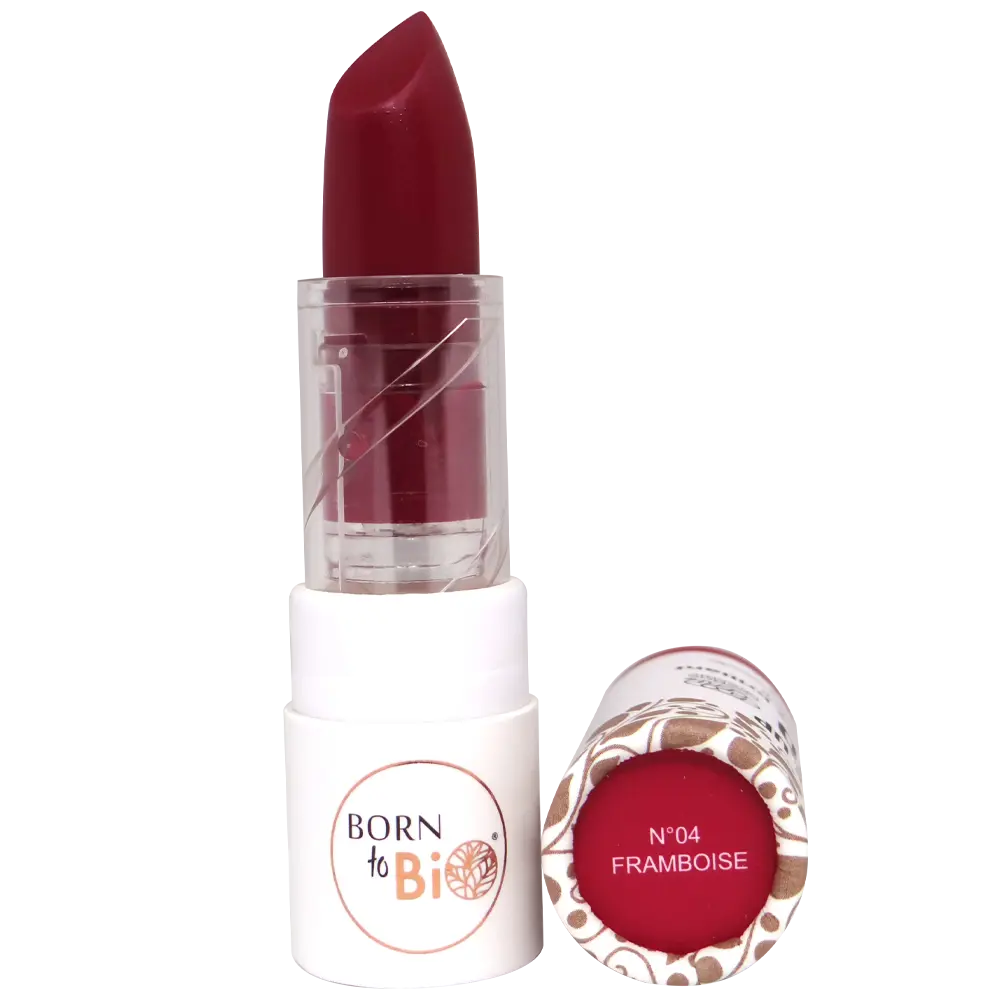 Avec le rouge à lèvres bio brillant Framboise de Born to Bio, vos lèvres adoptent une teinte gourmande et délicate.