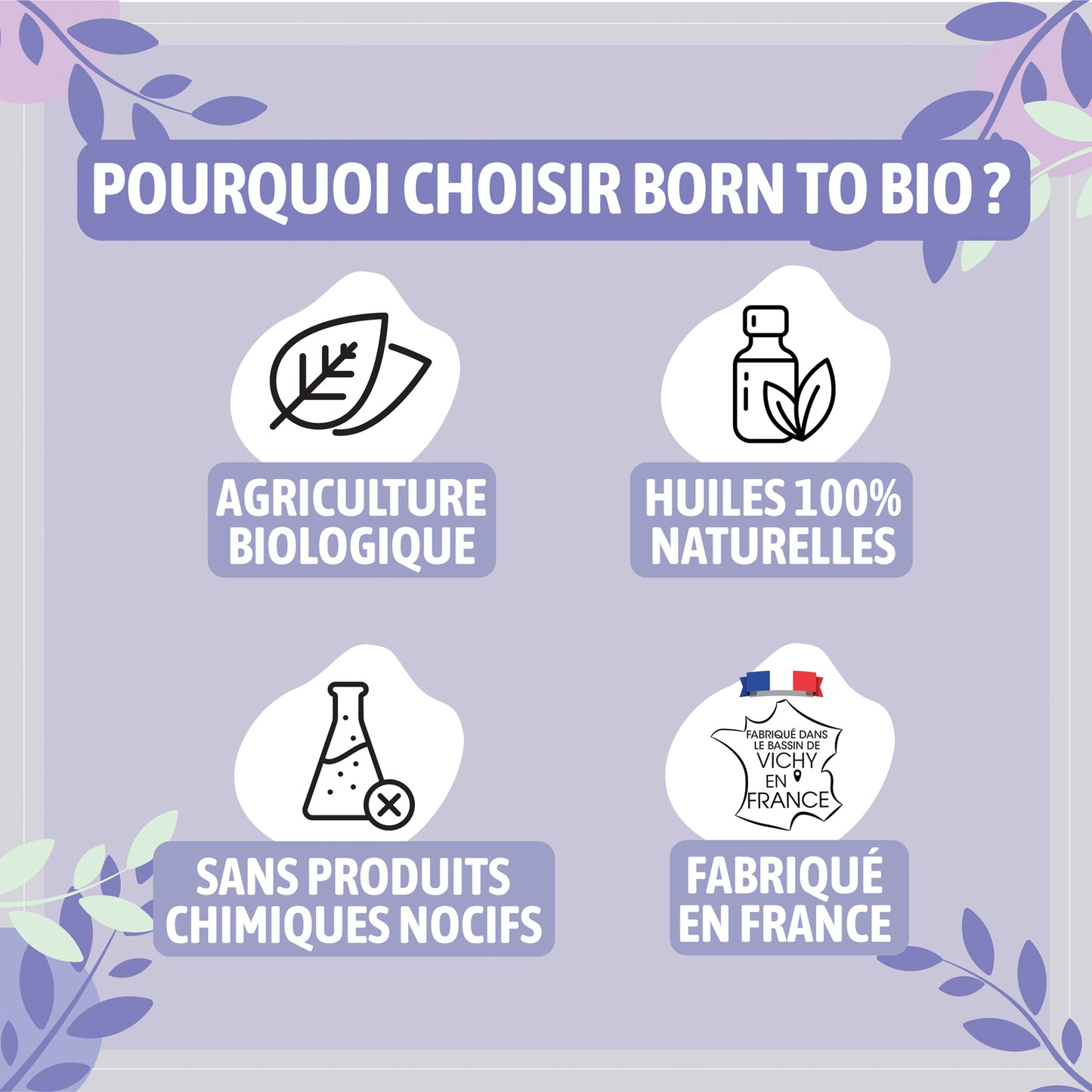 Huile essentielle de Lavande aspic bio, au parfum camphré et floral, obtenue par distillation des sommités fleuries. 