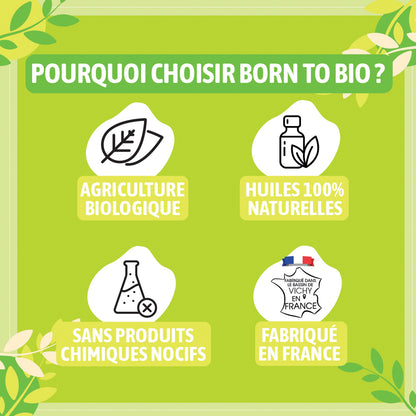  Huile essentielle de Tea Tree bio, au parfum frais et herbacé, obtenue par distillation à la vapeur des feuilles, pour une senteur pure et vivifiante. 