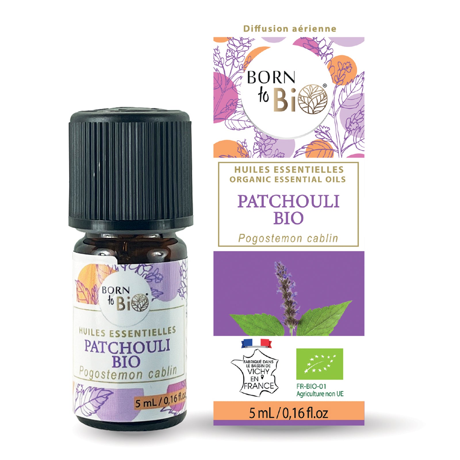 Huile essentielle de Patchouli bio, à l’arôme boisé et terreux, obtenue par distillation des feuilles fermentées.