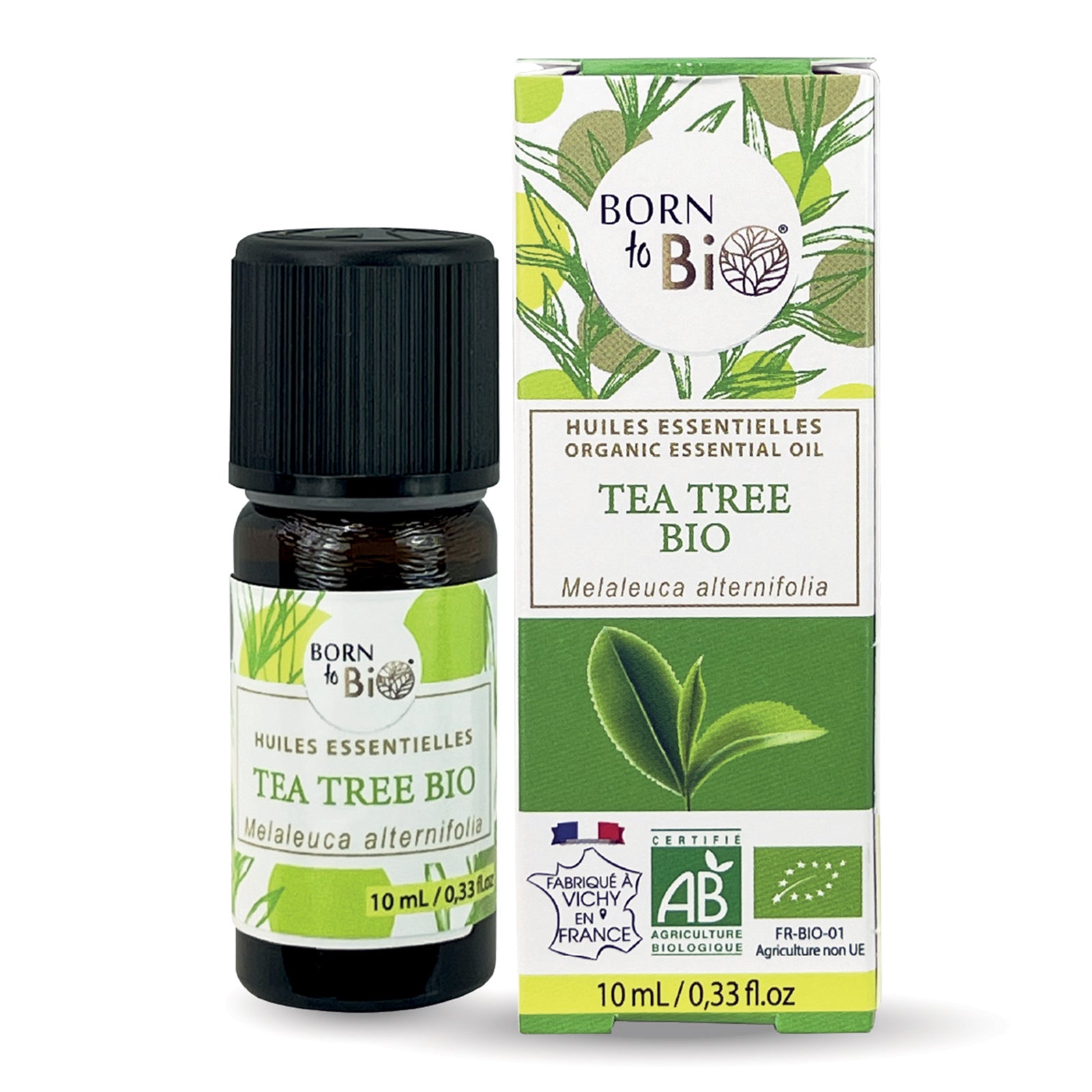  Huile essentielle de Tea Tree bio, au parfum frais et herbacé, obtenue par distillation à la vapeur des feuilles, pour une senteur pure et vivifiante. 