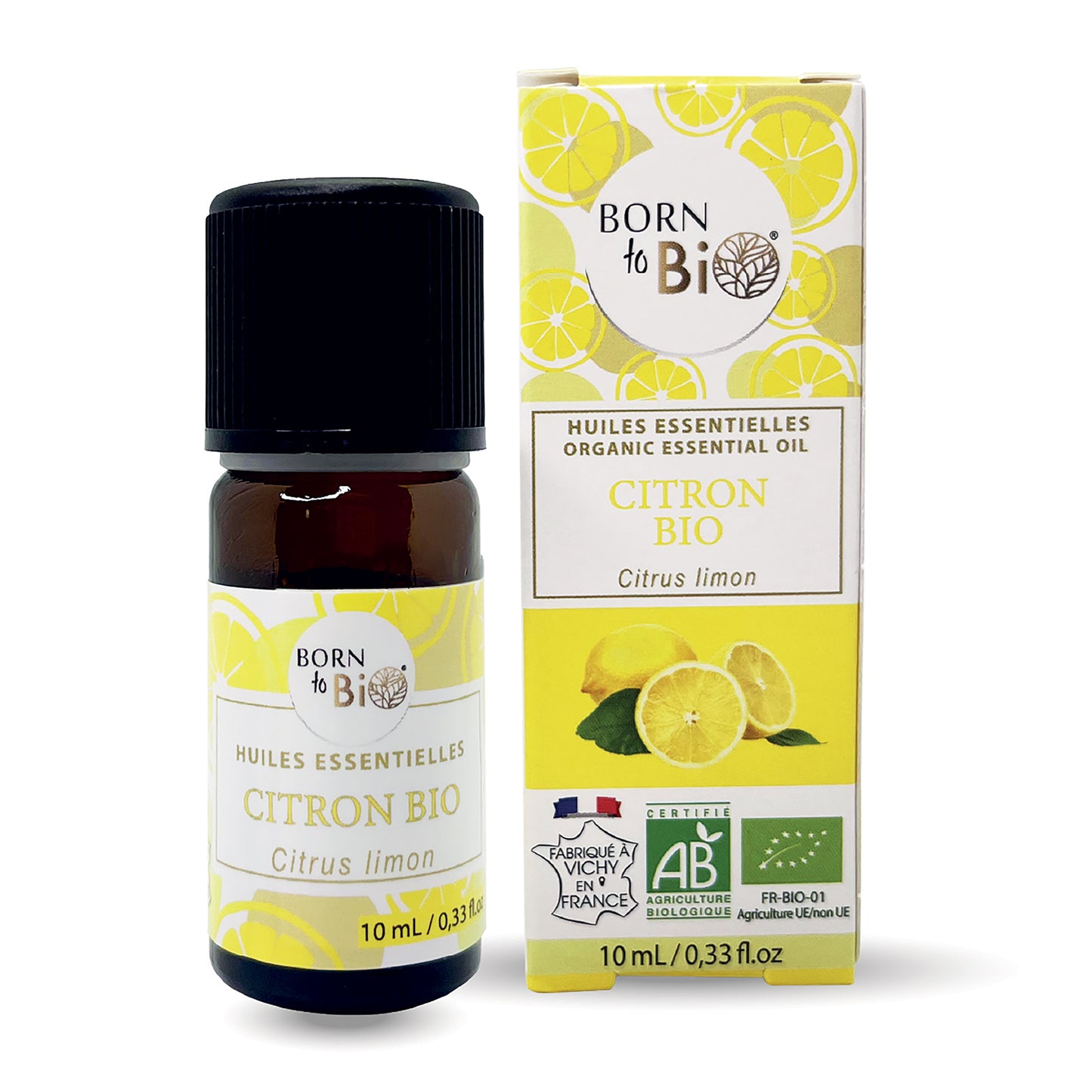 Huile essentielle de Citron bio, au parfum frais et zesté, obtenue par pression à froid des zestes.