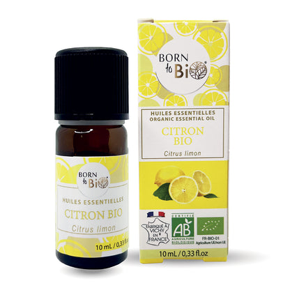 Huile essentielle de Citron bio, au parfum frais et zesté, obtenue par pression à froid des zestes.