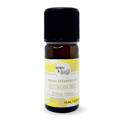 Huile essentielle de Citron bio, au parfum frais et zesté, obtenue par pression à froid des zestes.