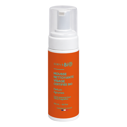 Mousse Nettoyante Visage Agrumes - Certifiée Bio