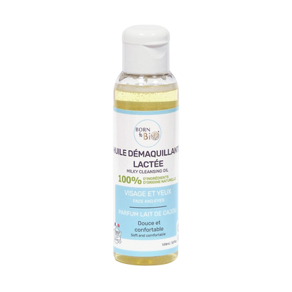 Huile Démaquillante Lactée Certifiée Bio - Parfum Douceur de Lait de Cajou