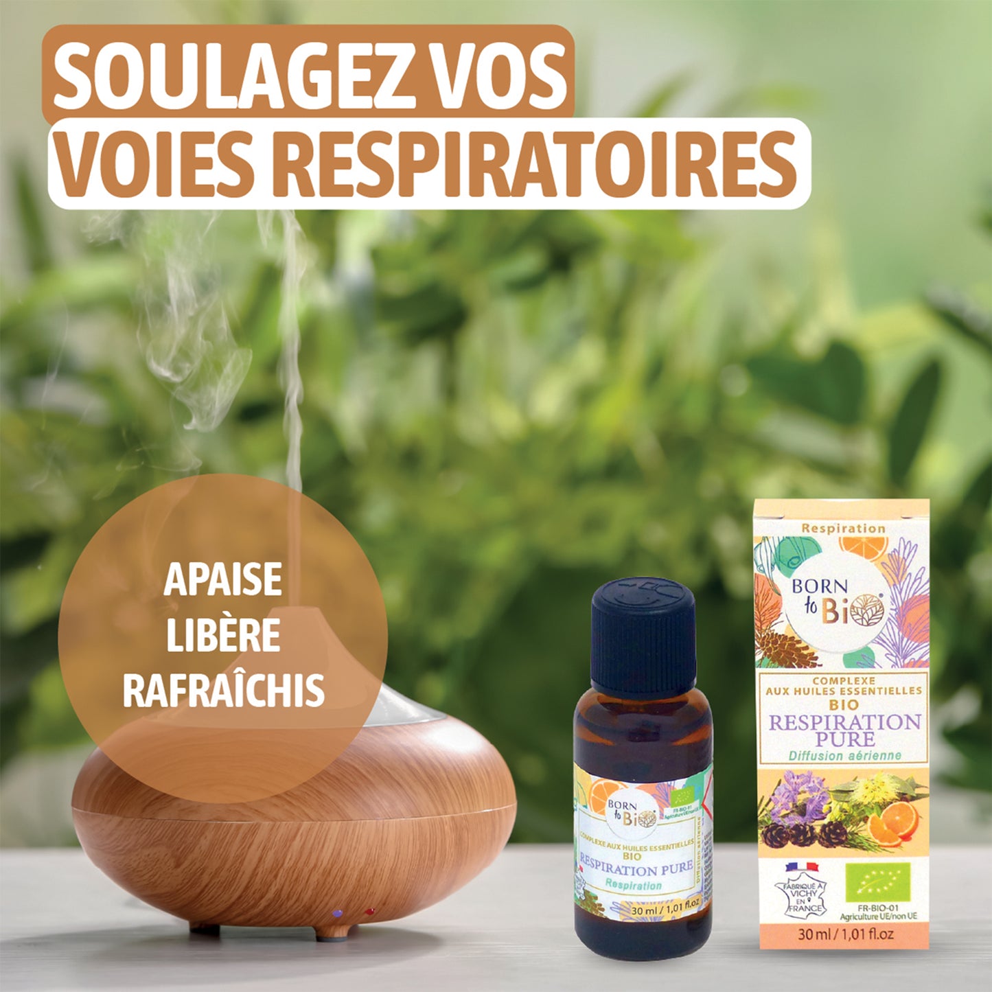 Un mélange d’huiles essentielles bio pensé pour faciliter la respiration et purifier l’air, parfait pour créer un environnement sain et apaisant.