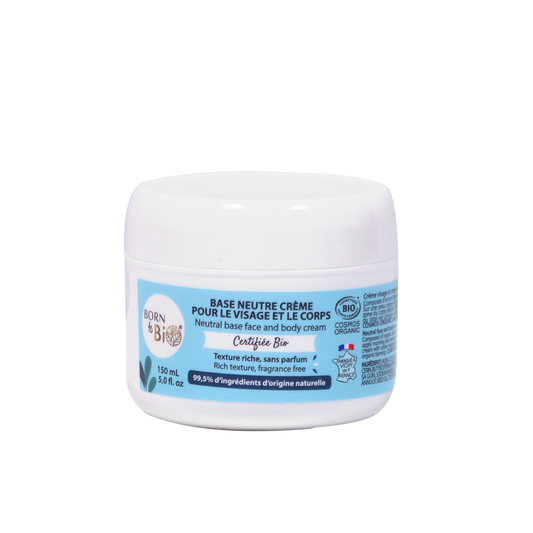 Certified organic face and body cream with neutral base