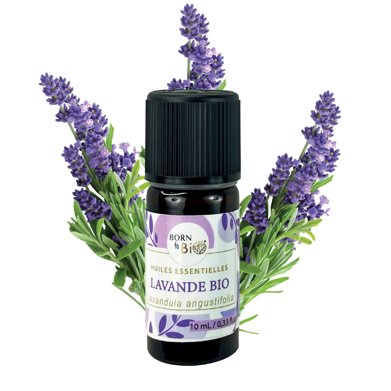 Huile essentielle de Lavande fine bio, au parfum floral et apaisant, obtenue par distillation des sommités fleuries.
