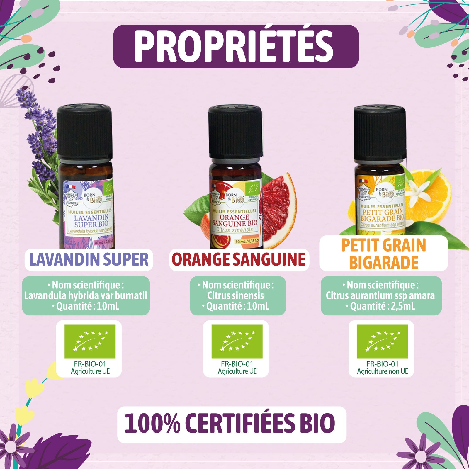 Avec des huiles essentielles bio comme le Lavandin, le Petit Grain Bigarade et l’Orange Sanguine, ce coffret crée une atmosphère sereine, propice à un sommeil paisible.