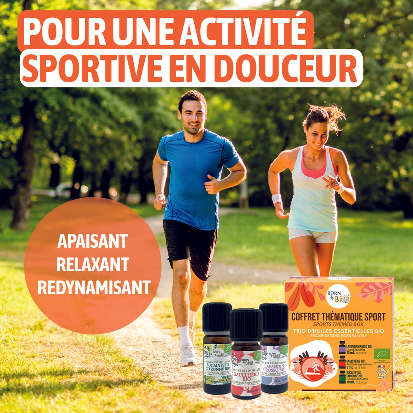 Ce coffret d’huiles essentielles bio offre un mélange parfait de Lavandin Grosso, Eucalyptus Citronné et Gaulthérie, idéal pour soulager les tensions musculaires après le sport.