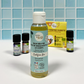 Coffret : huile de massage et kit d'huiles essentielles silhouette