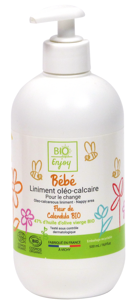 Liniment oléo-calcaire  Bébé Cosmos Organic  - BIO Enjoy 500mL