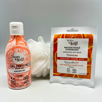 Masque visage Dynamisant en coton - Certifié Bio