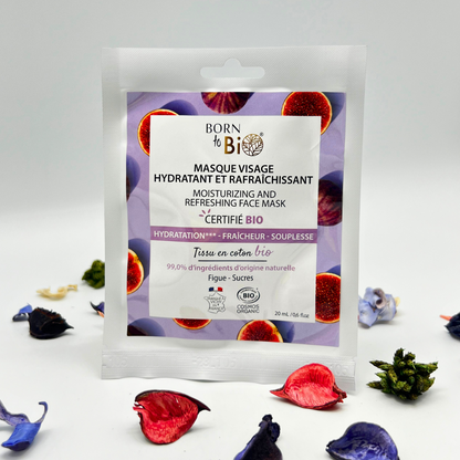 Masque visage Hydratant et Rafraîchissant en coton - Certifié Bio