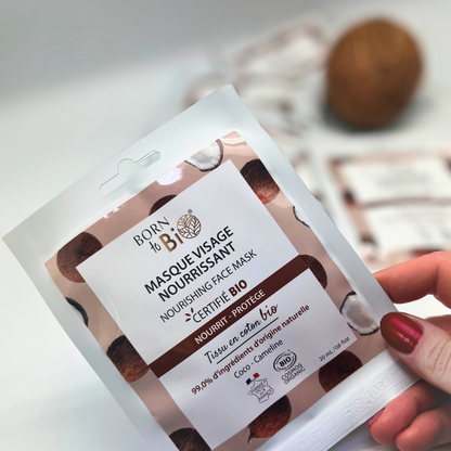Masque visage Nourrissant en coton - Certifié Bio