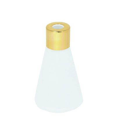 Frosted glass bottle Gold-silver cap