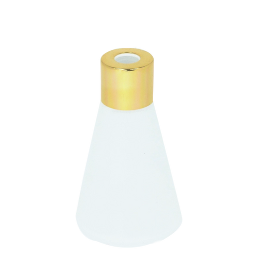 Frosted glass bottle Gold-silver cap
