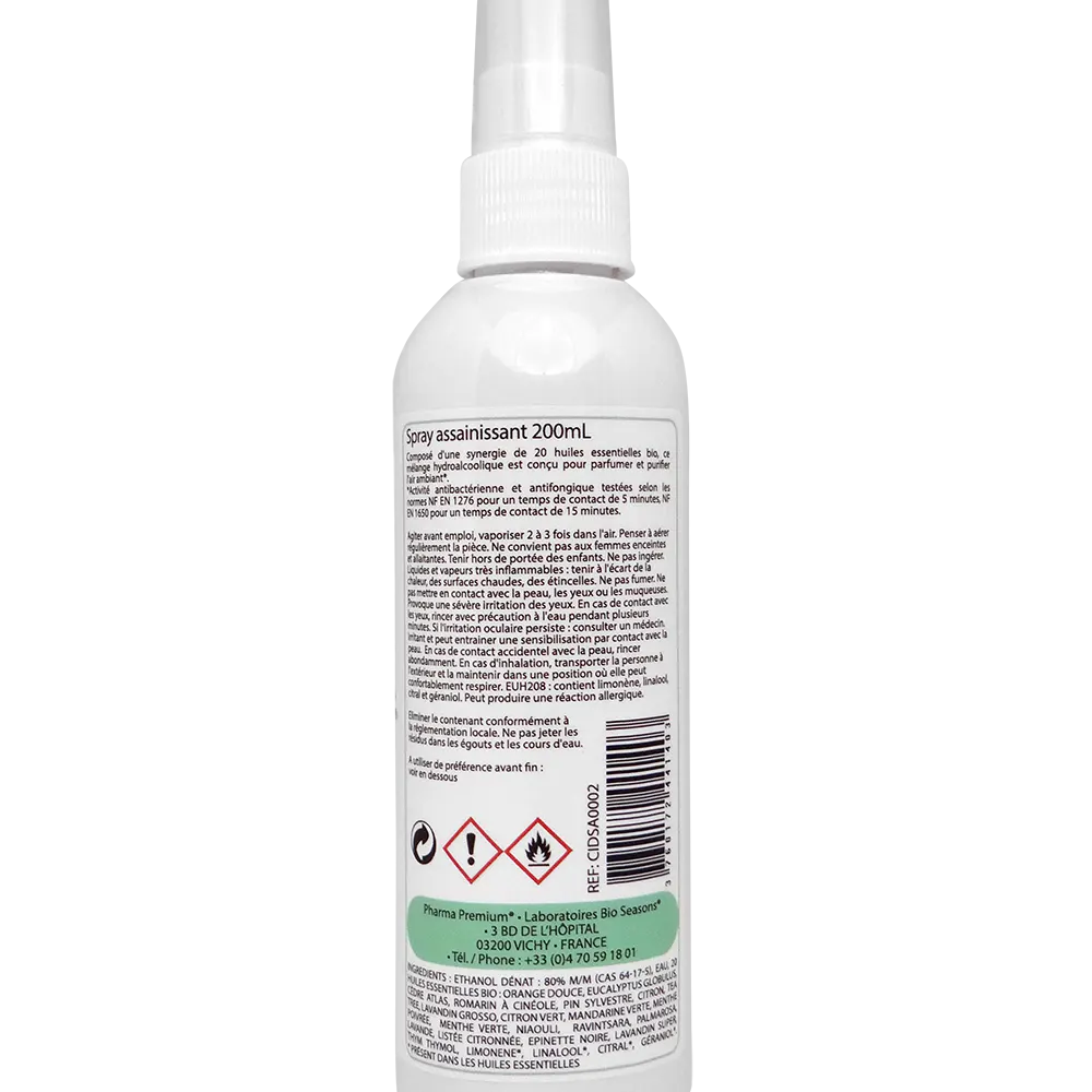 Spray purifiant et assainissant Bio - 200ml